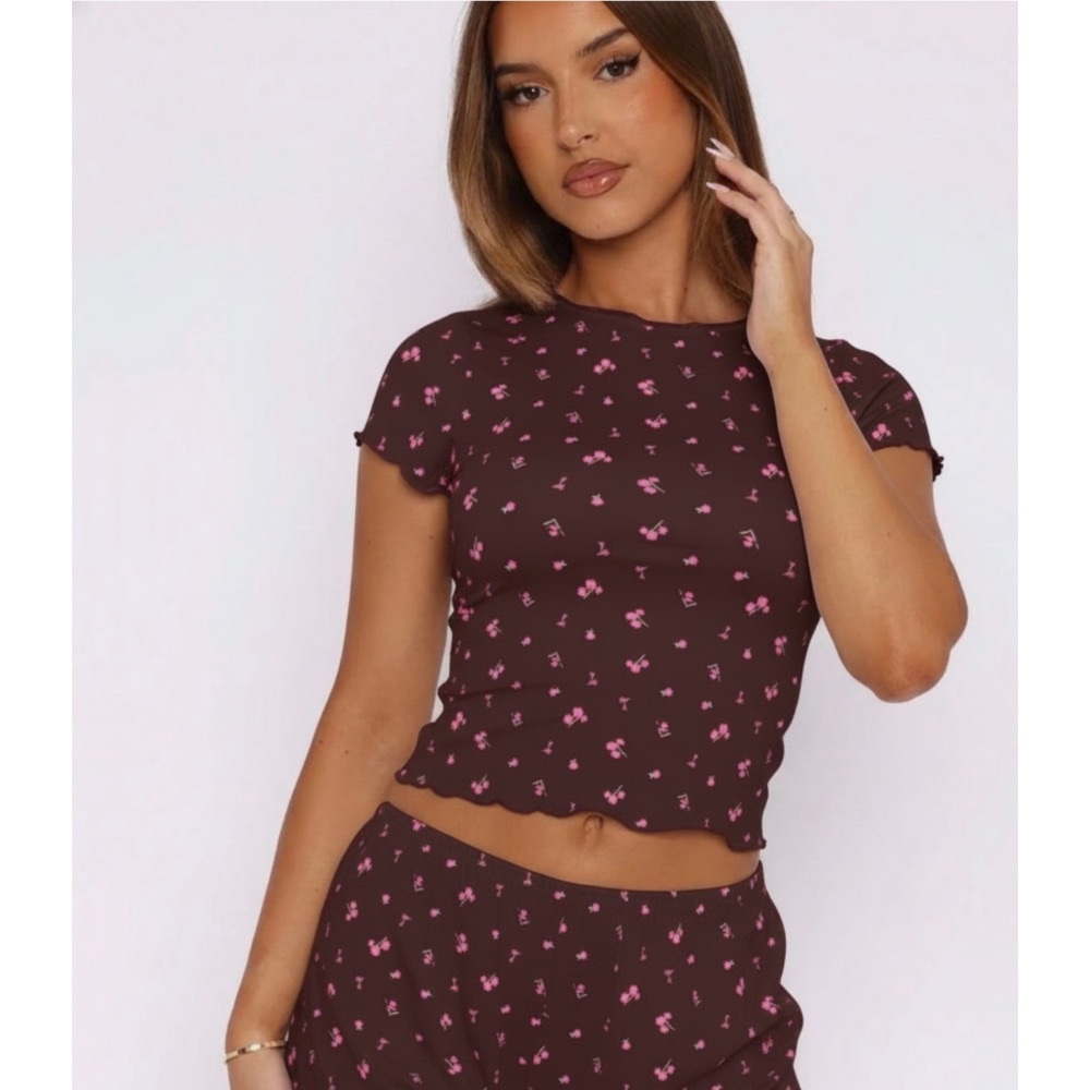 White Fox Dreamy Pyjama Set Chocolate